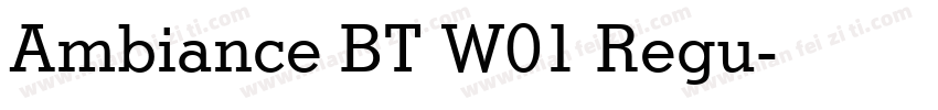 Ambiance BT W01 Regu字体转换